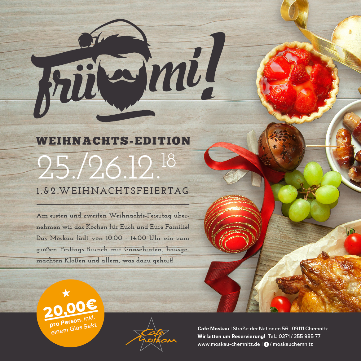Frümi Weihnachtsedition  Angebote Cafe Moskau